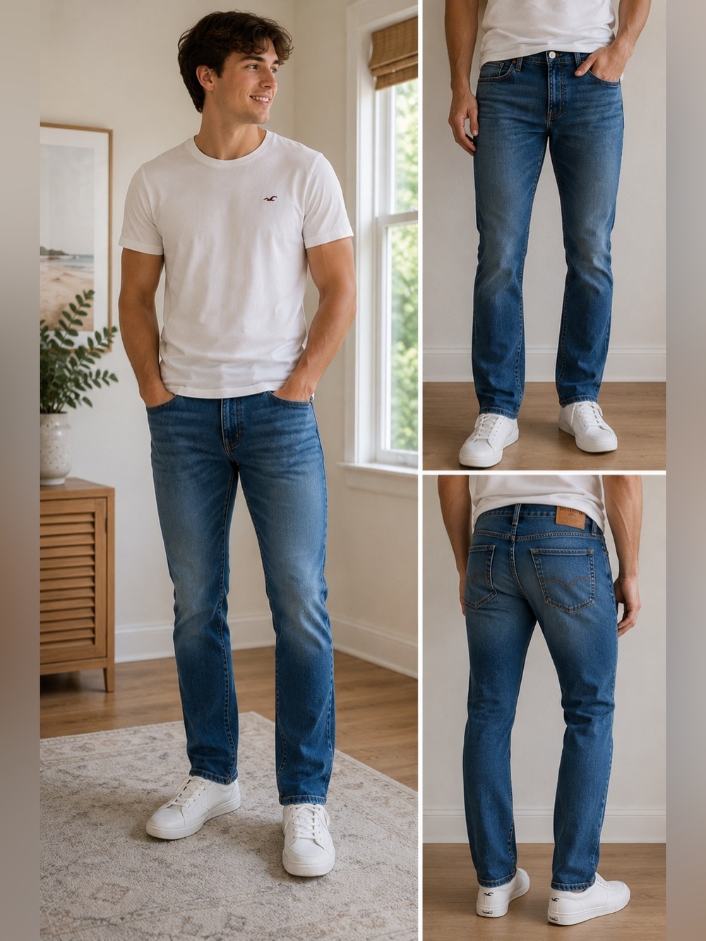 Hollister Epic Flex Slim Straight Jeans Men’s 32x32 Medium Wash